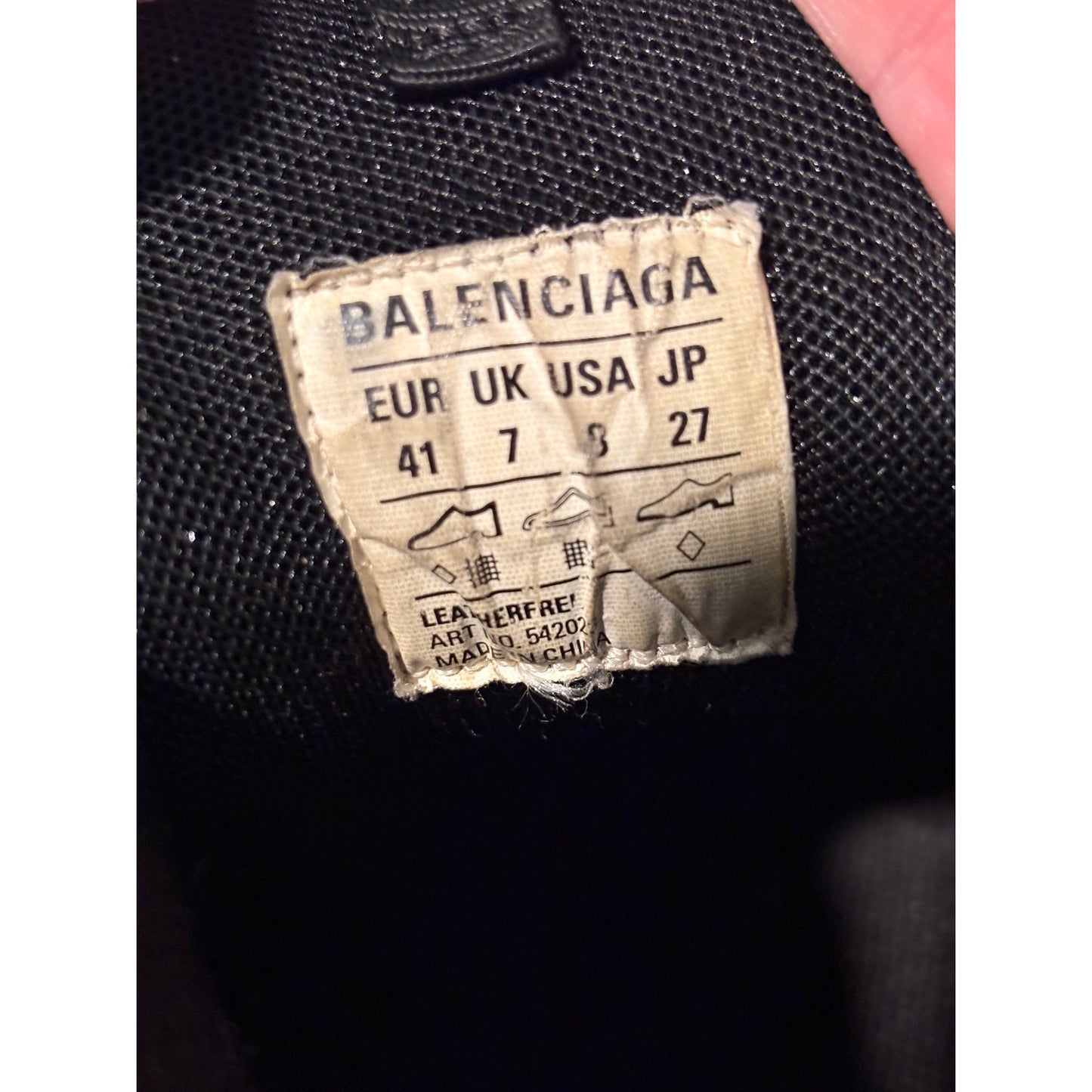 Size 8 - Balenciaga Track Black Sneakers