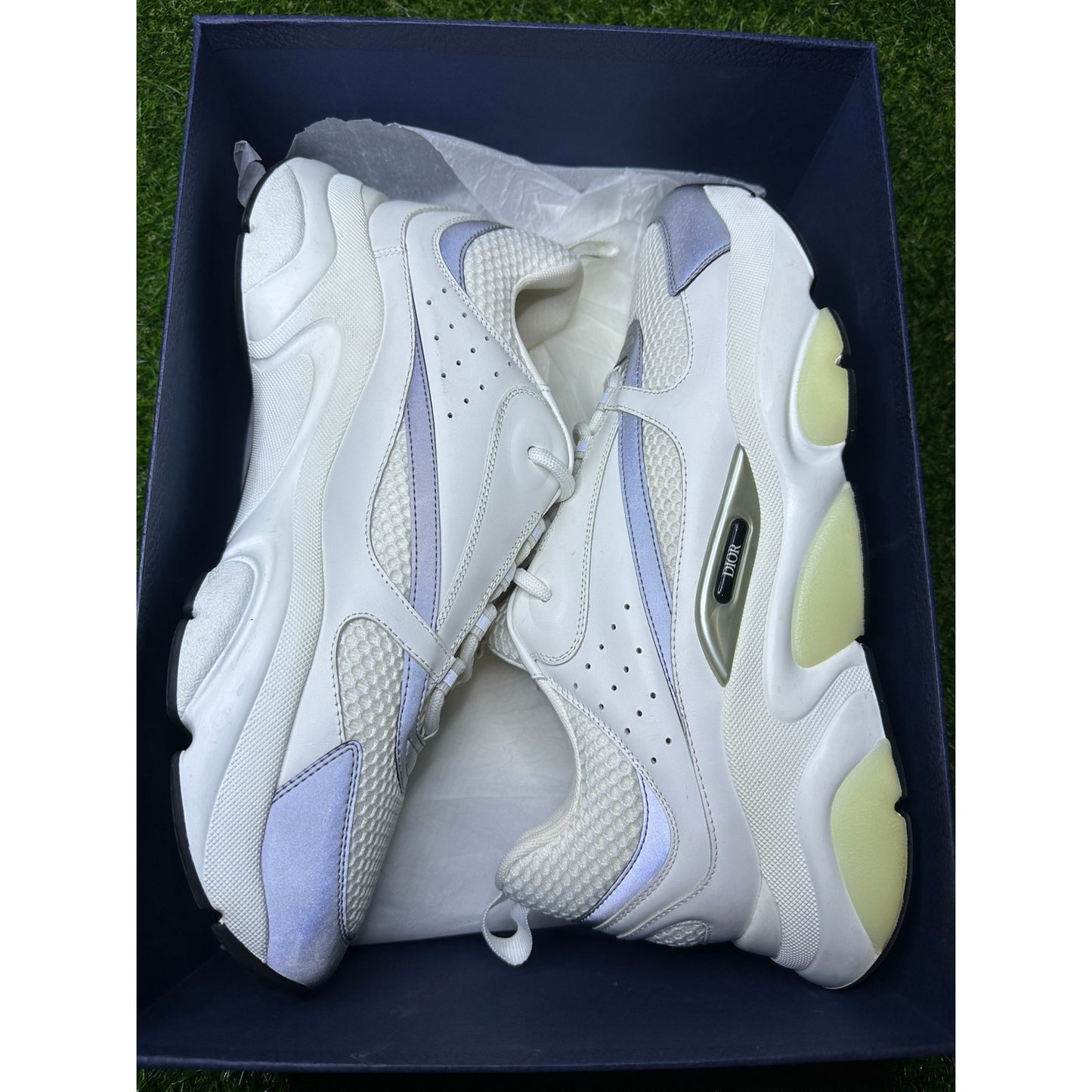 Dior B22 Reflective Low Top Sneaker ‘White’ | 13US