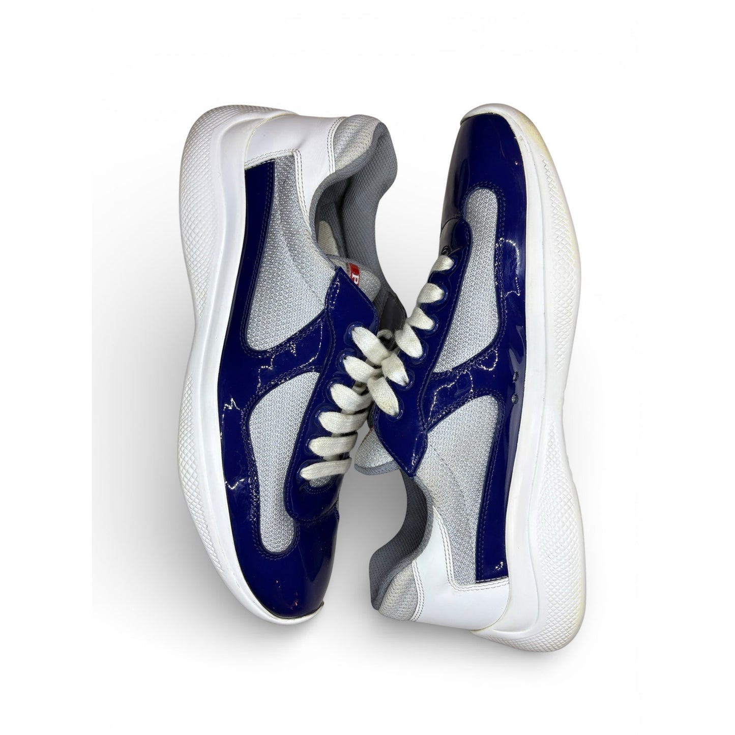 Prada America's Cup Sneakers Blue Grey White | Size 7.5Uk