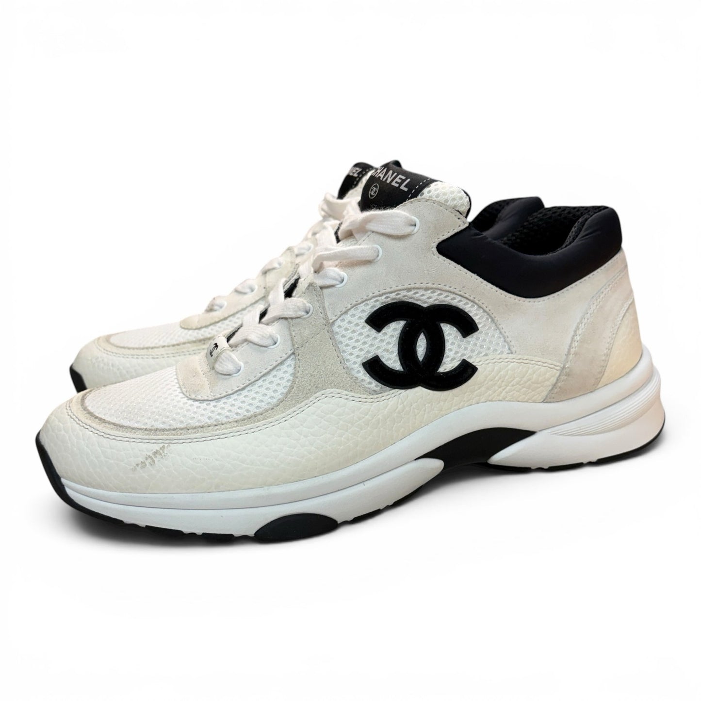 Chanel CC Logo Sneakers White / Black | Size 42(9)