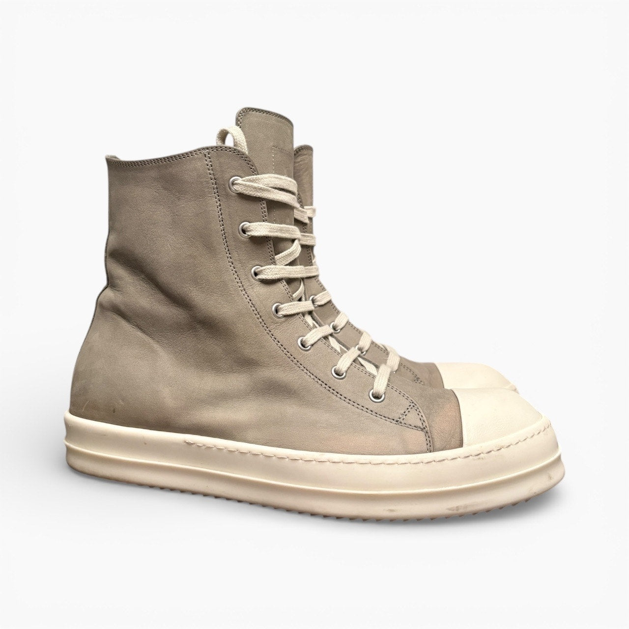 Size 11 - Rick Owens high-top Hollywood Milk Sneakers
