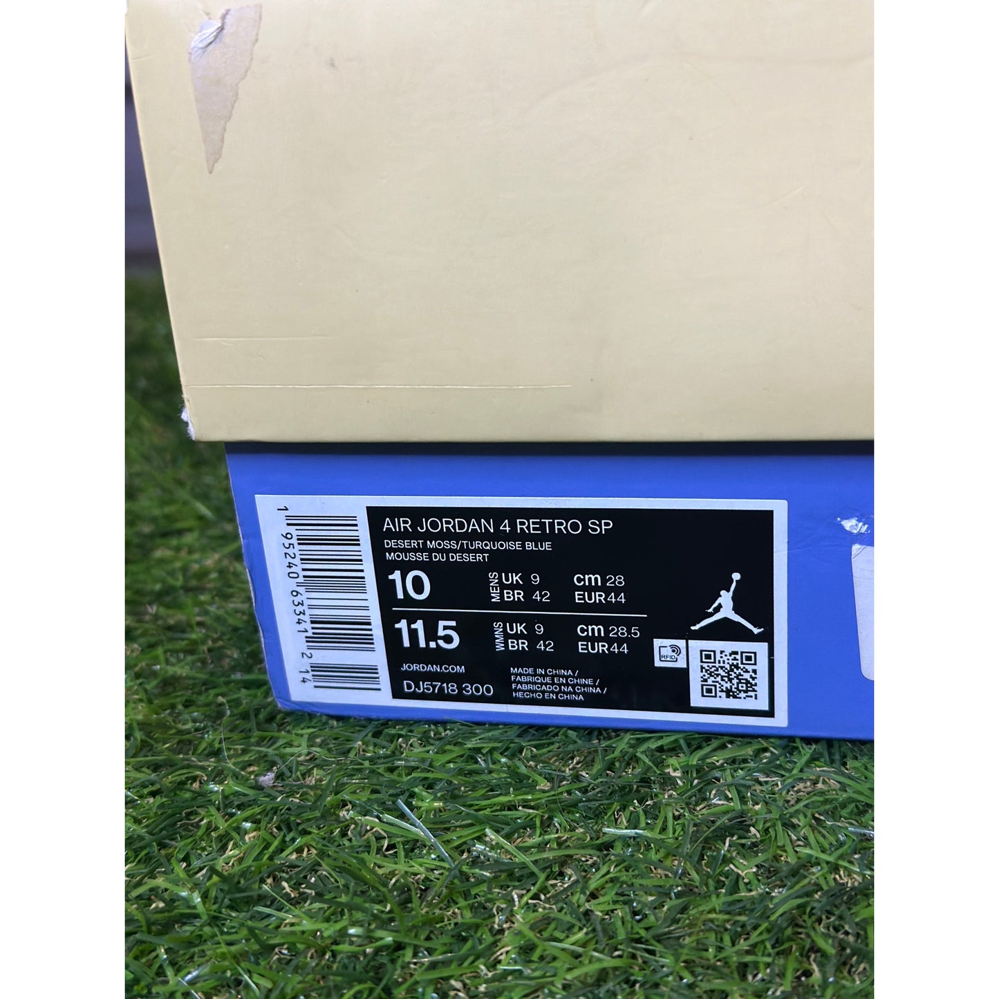 Size 10 - Jordan 4 Union Dessert Moss