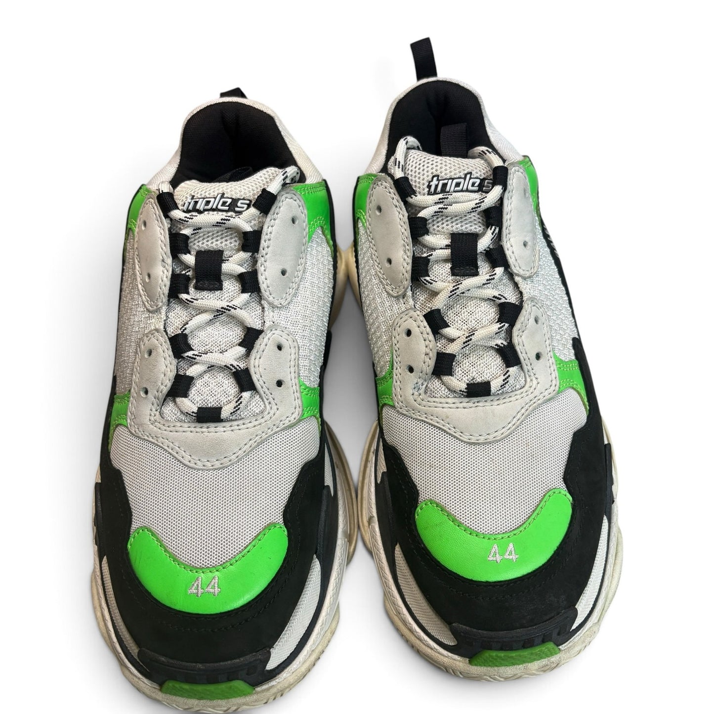 Balenciaga Triple S Black White Green | Size 44(11US)