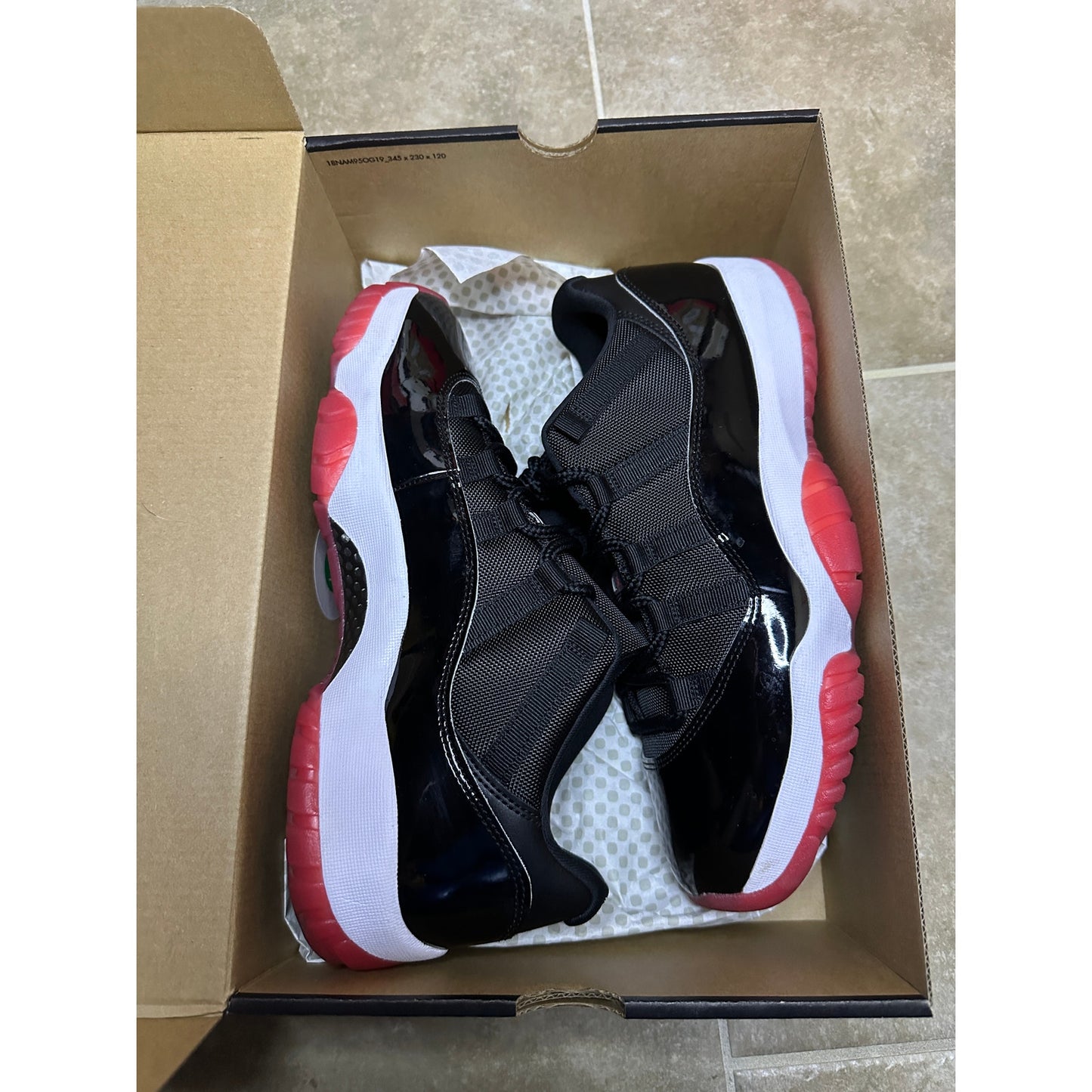 Size 10.5 - Jordan 11 Low "Bred" 2025