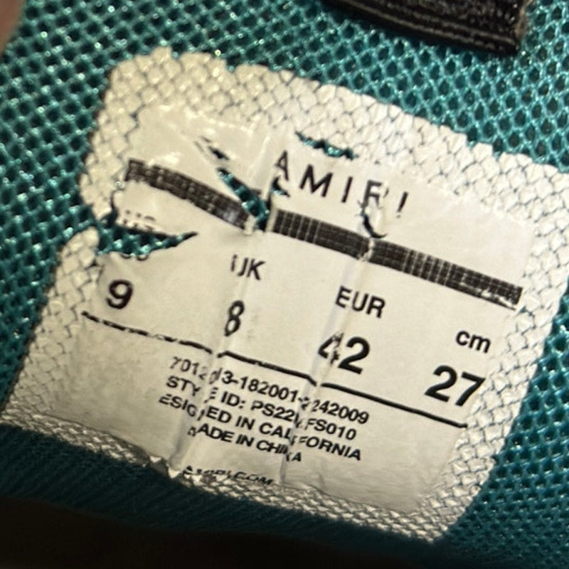 Size 9 - Amiri Teal and Black Bone Runner Sneakers