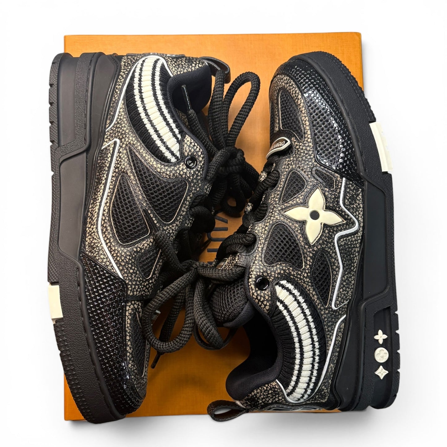 Louis Vuitton LV Skate Sneakers Snakeskin Black | Size 10LV