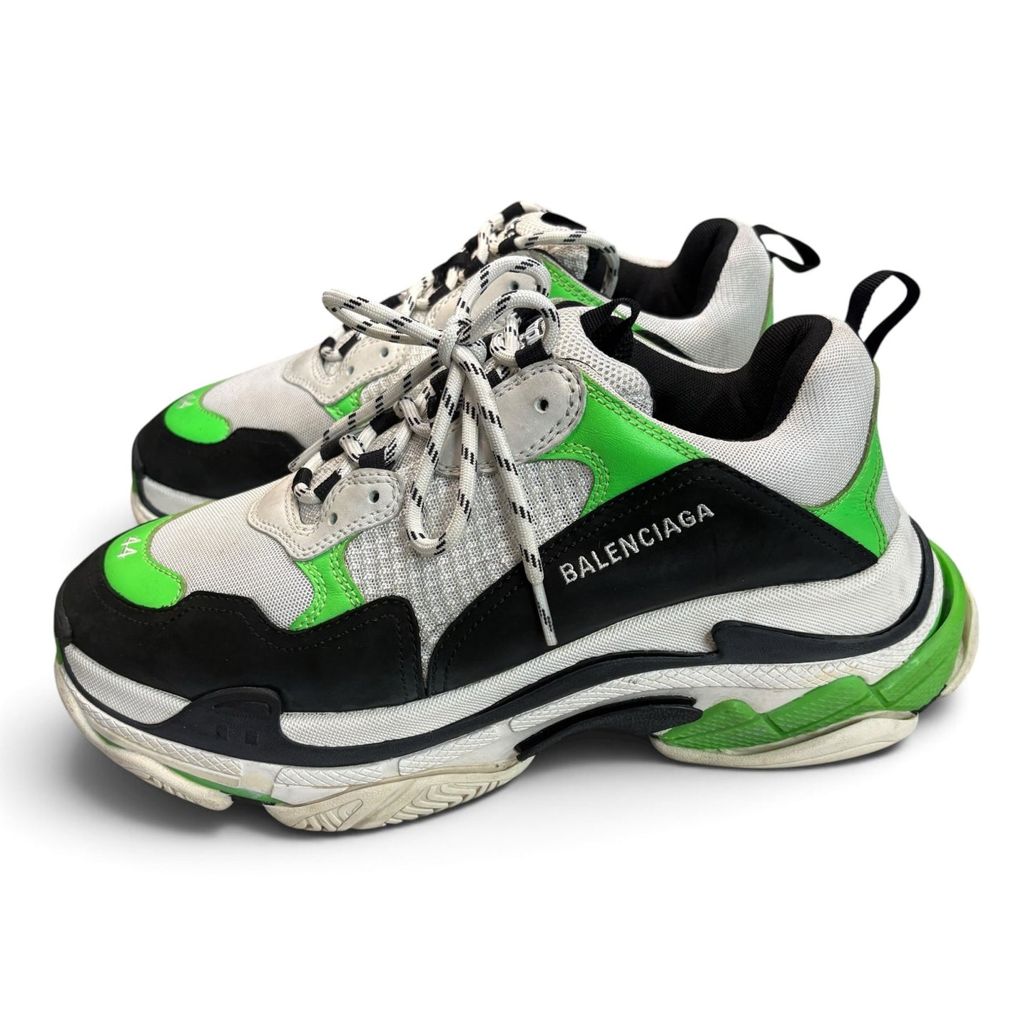 Balenciaga Triple S Black White Green | Size 44(11US)