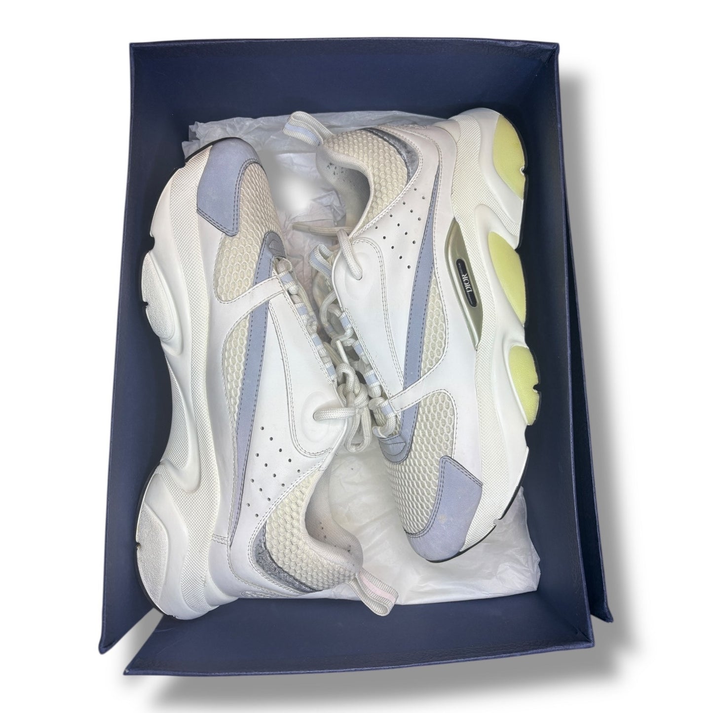 Dior B22 Reflective Low Top White Sneakers | Size 43 (10US)