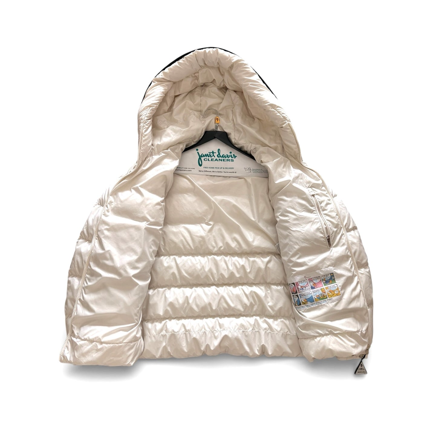 Moncler Men's Cardere Concealed Logo Jacket White | Size 2
