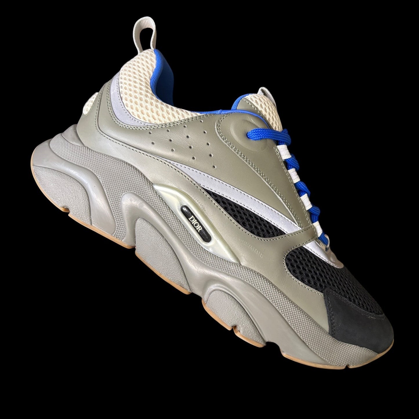 Dior B22 Reflective Olive / Blue Sneakers | Size 43 (10US)