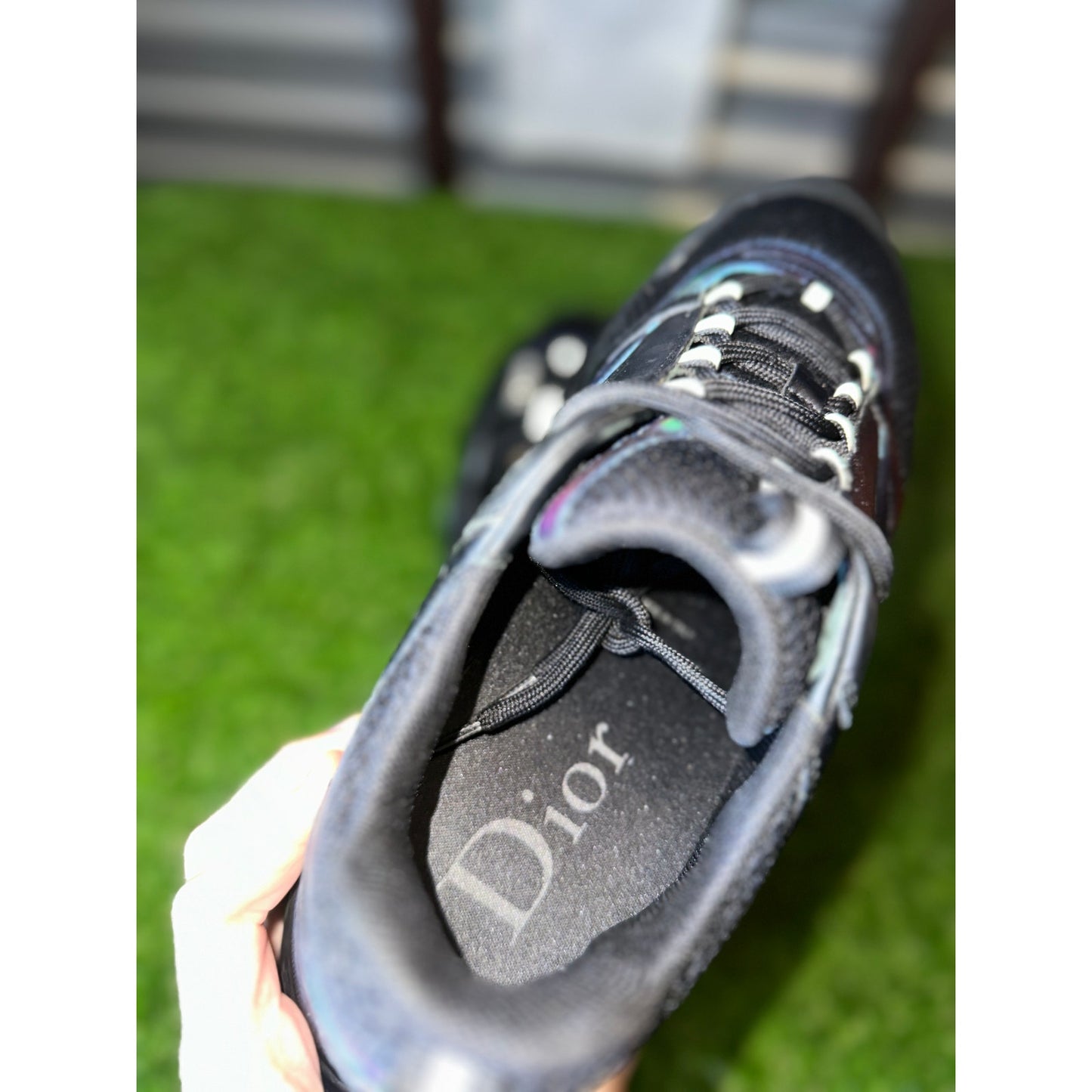 Dior B22 Reflective Low Top Black Sneakers | Size 47EU