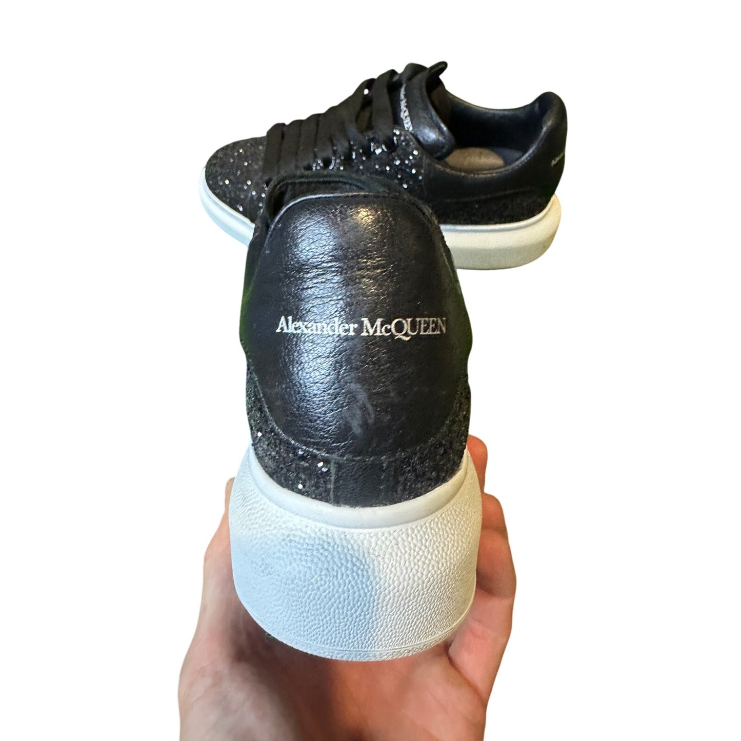 Alexander McQueen Wmns Sneaker 'Black White Glitter' | SZ 8W
