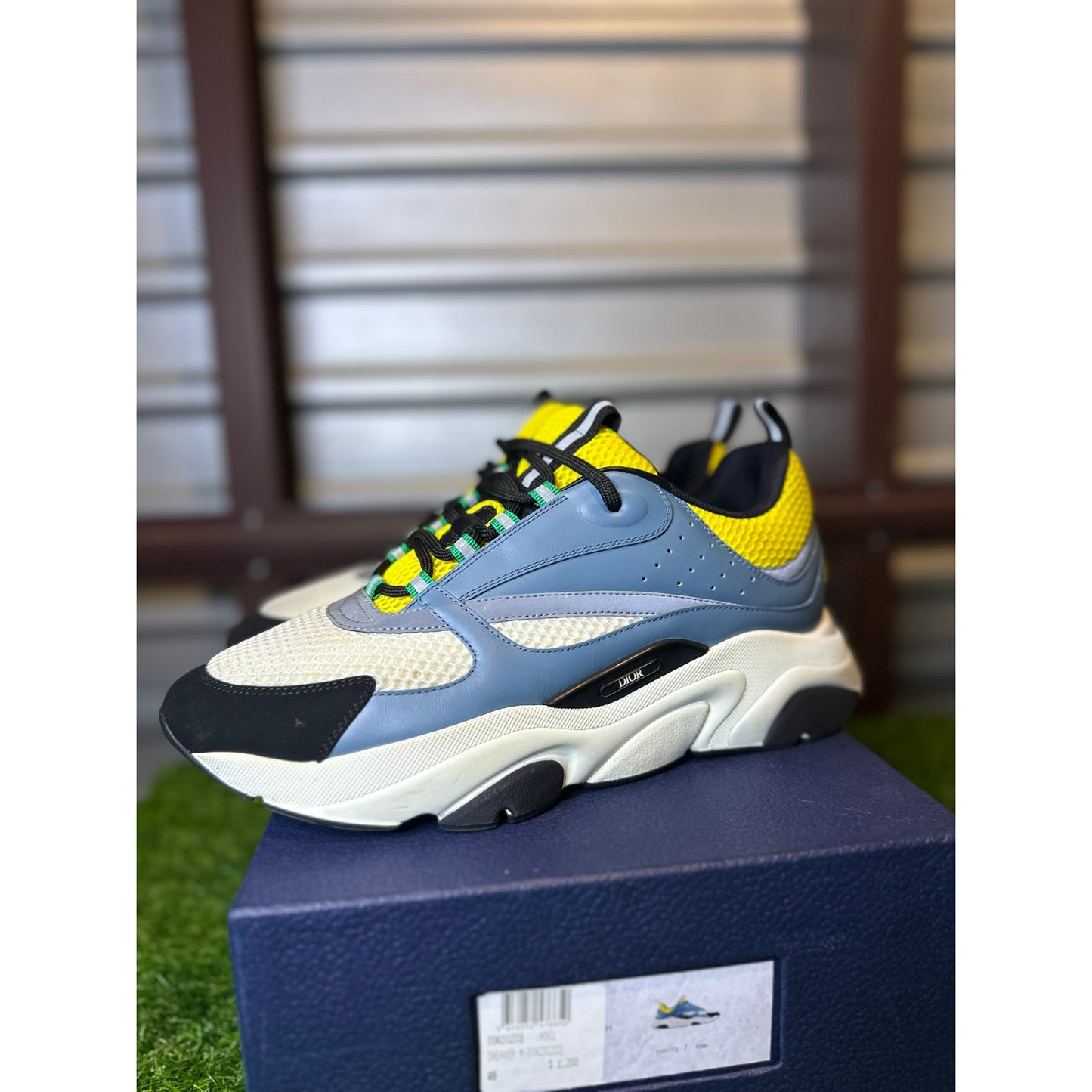 Dior B22 Reflective Low Top Sneaker ‘Blue Yellow’ | 12US