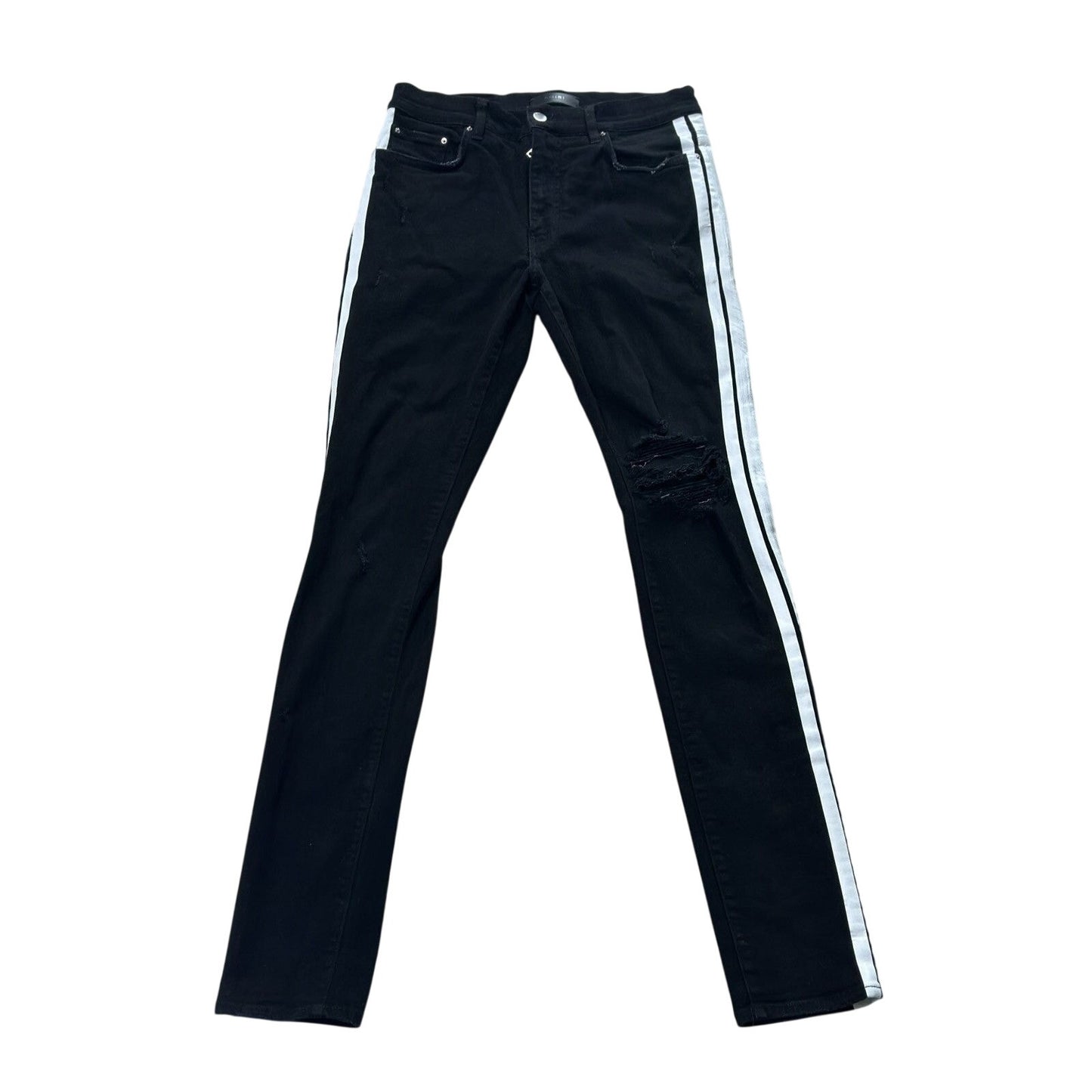 Amiri White Stripe Track Jeans
