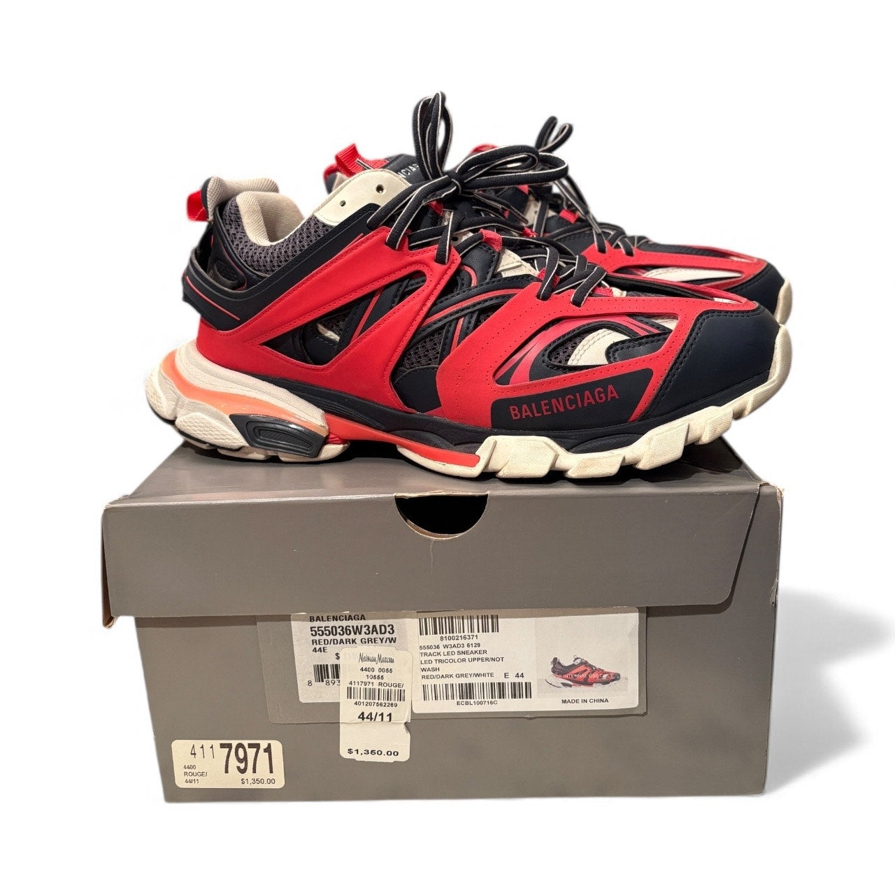 Size 44(11US) - Balenciaga Track LED ' Red Navy '
