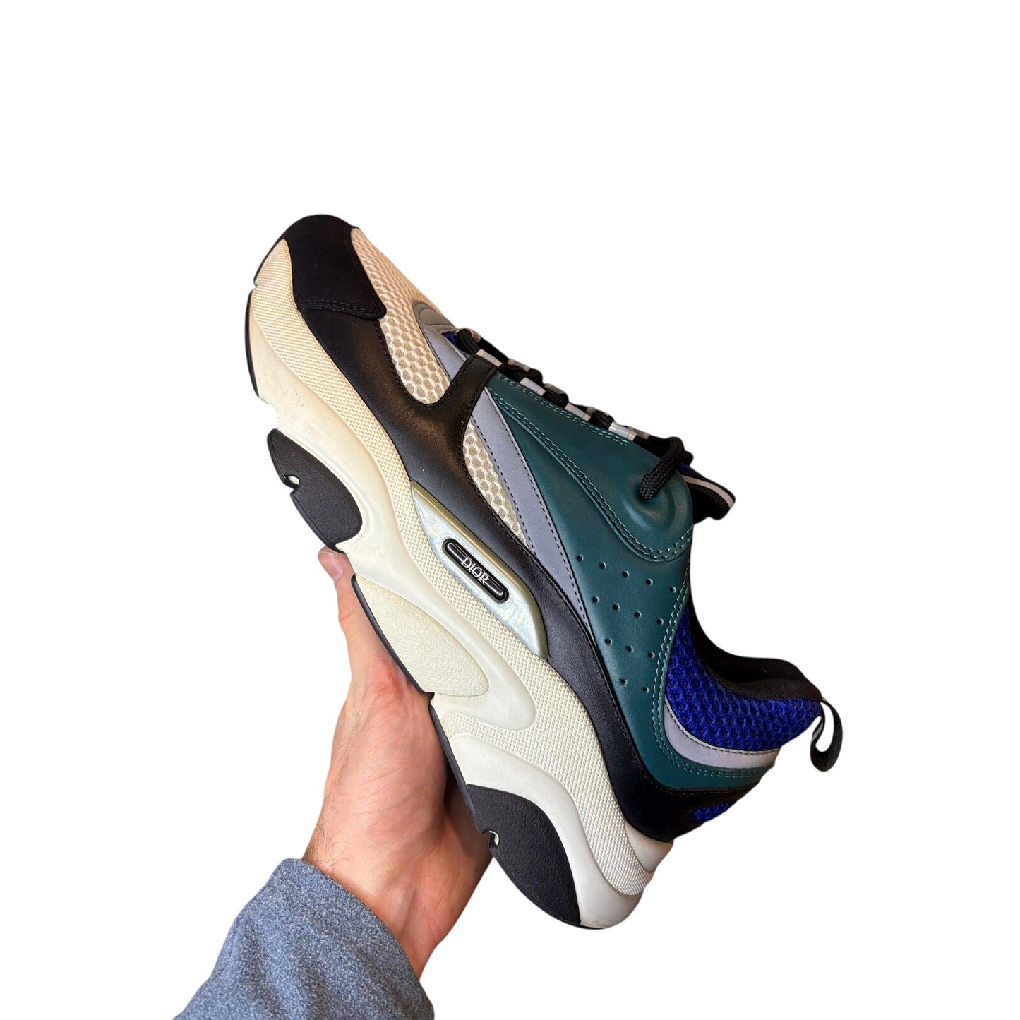 Size 11 - Dior B22 Men's Sneaker White Blue Black Green
