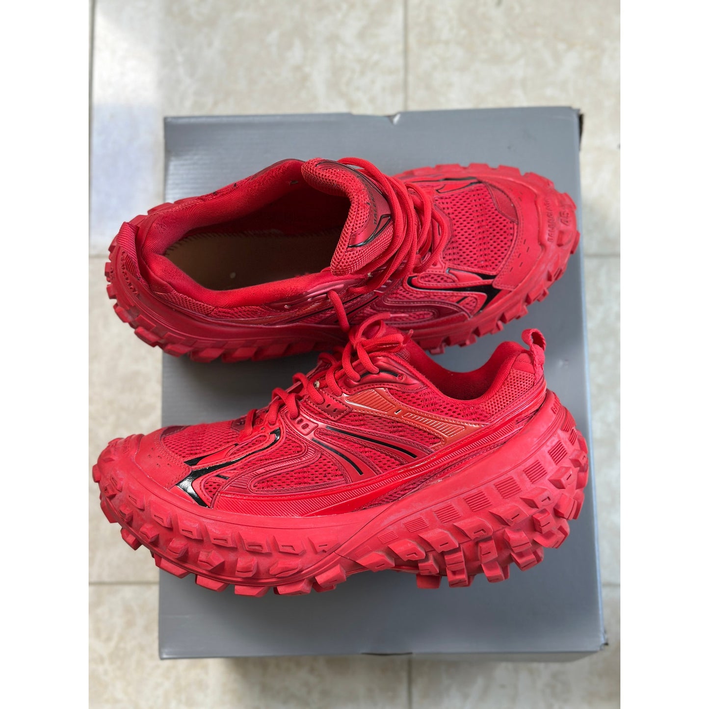 Size 12 - Balenciaga Defender Red Sneakers