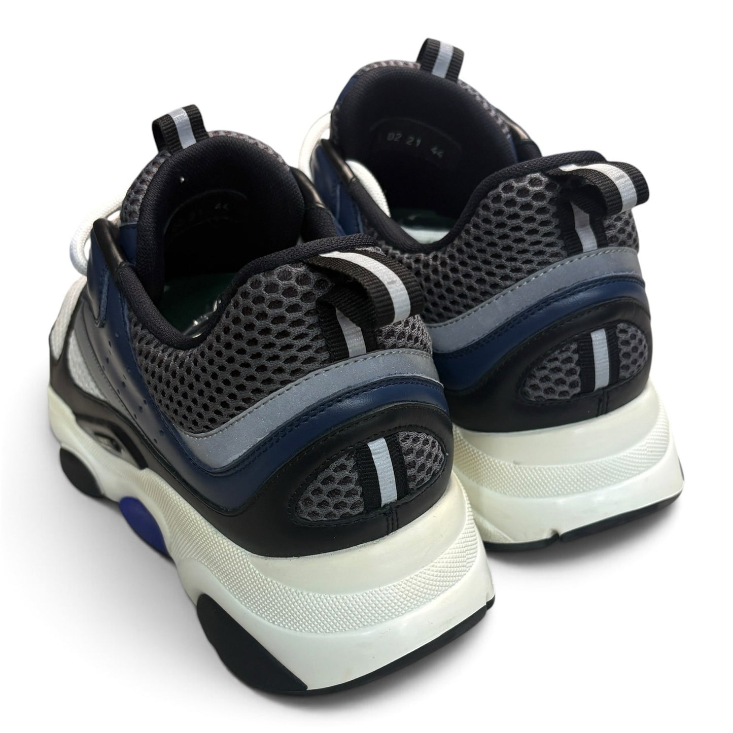 Dior B22 Reflective Navy Blue Black Sneakers | Size 44(11US)