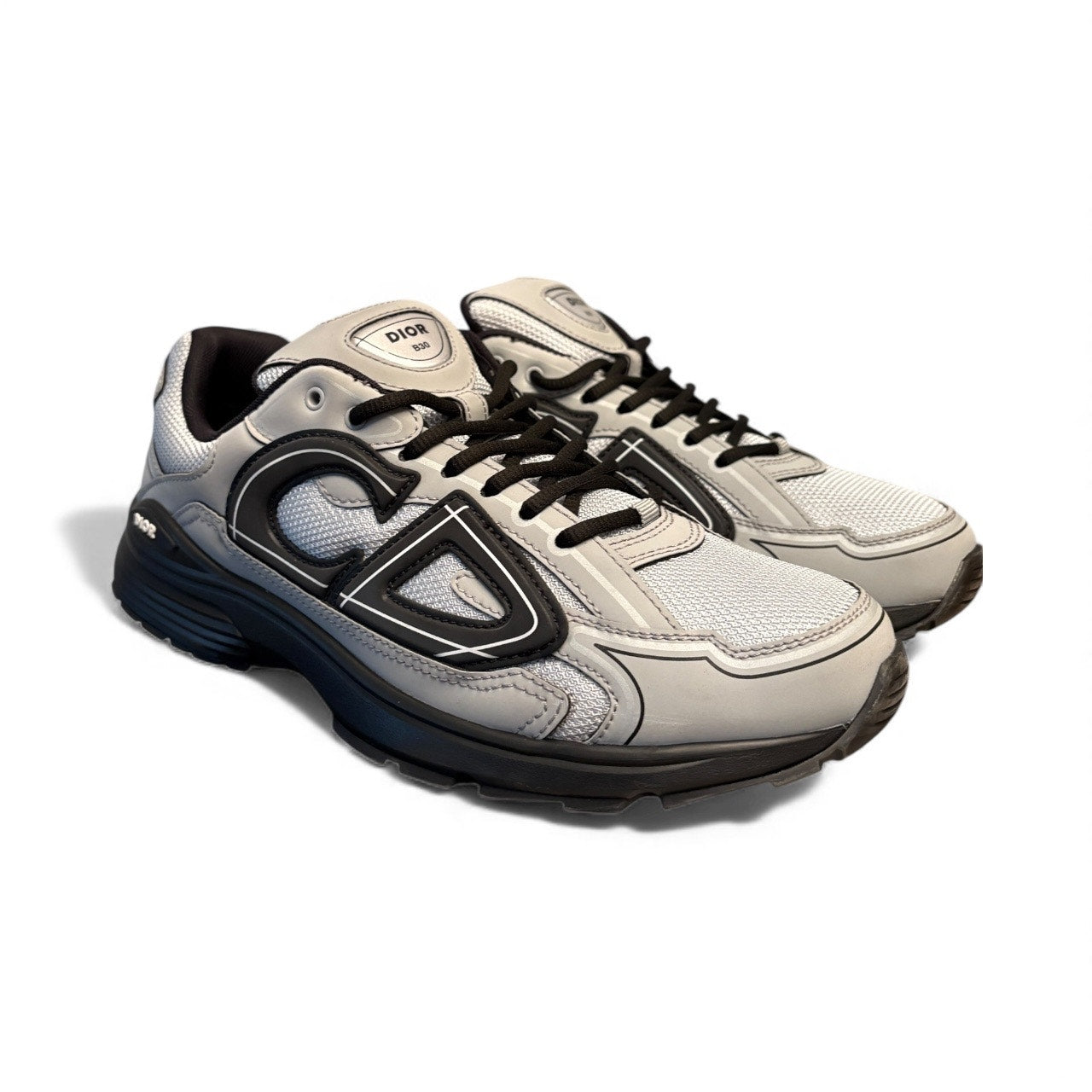 Size 10 - Dior B30 Grey & Black Sneakers NEW SEASON