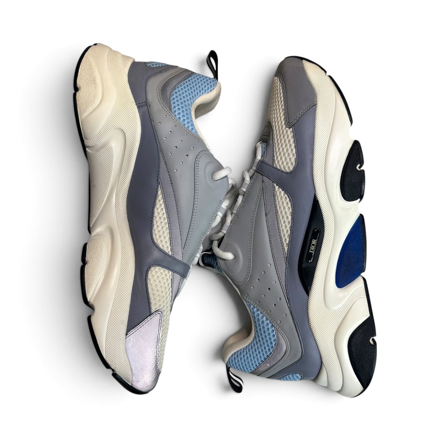 Dior B22 Reflective Baby Blue / White Sneakers | Size 45 (12US)