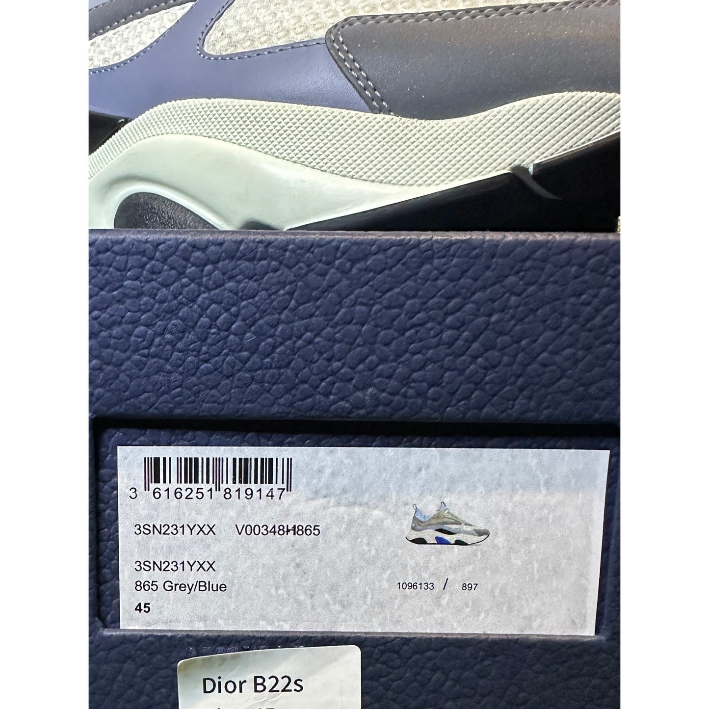 Size 12 - Dior B22 white sky blue sneakers