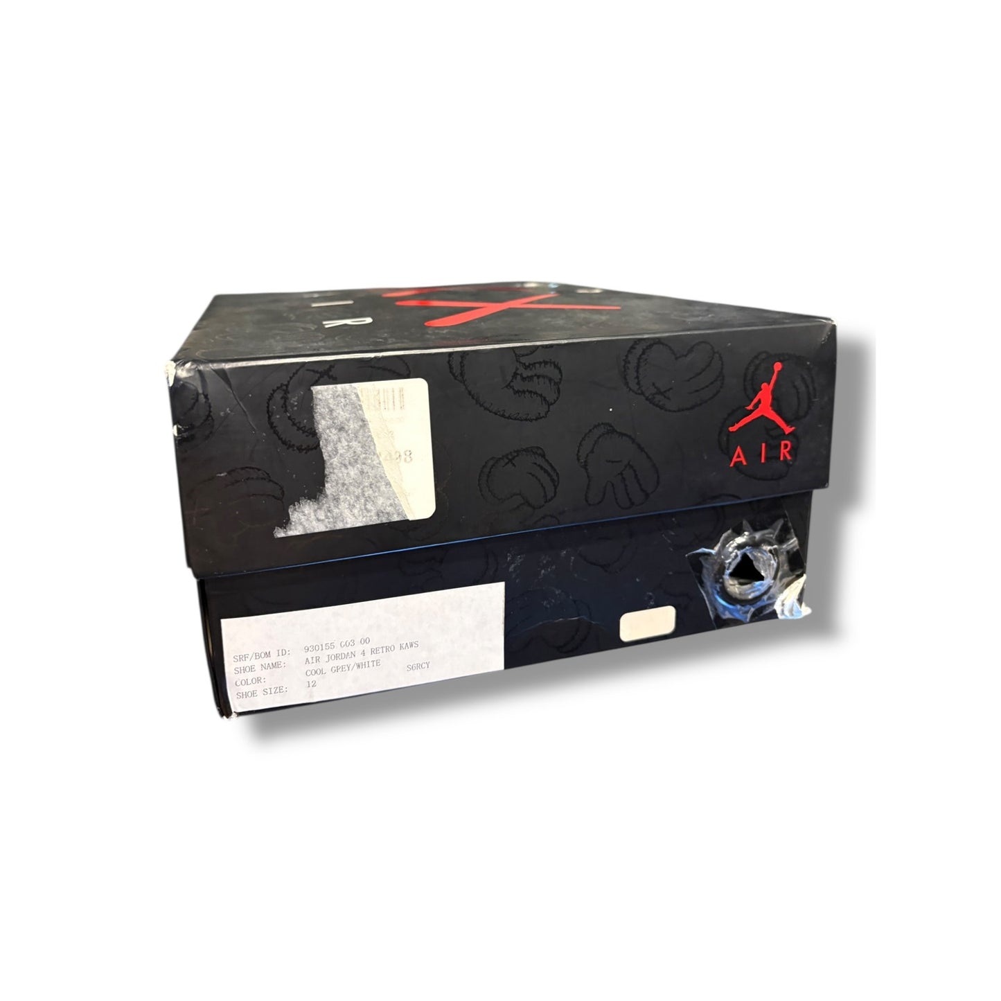 Jordan 4 Retro Official Sample x KAWS Cool Gray | Size 12
