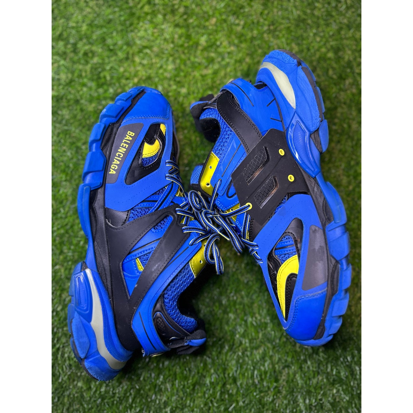 Size 10 - Balenciaga LED Track Runner Blue/Black/Yellow