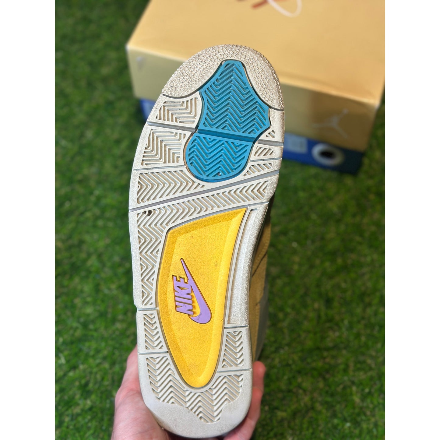 Size 10 - Jordan 4 Union Dessert Moss