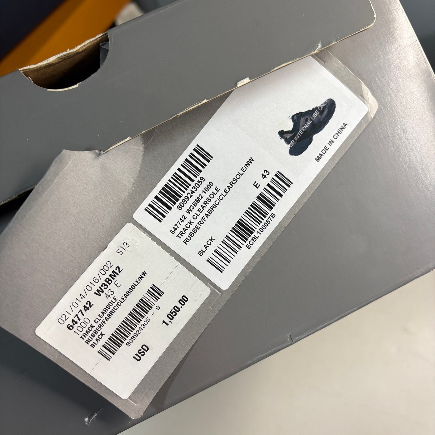 Balenciaga Track Black Sneakers | Size 10US