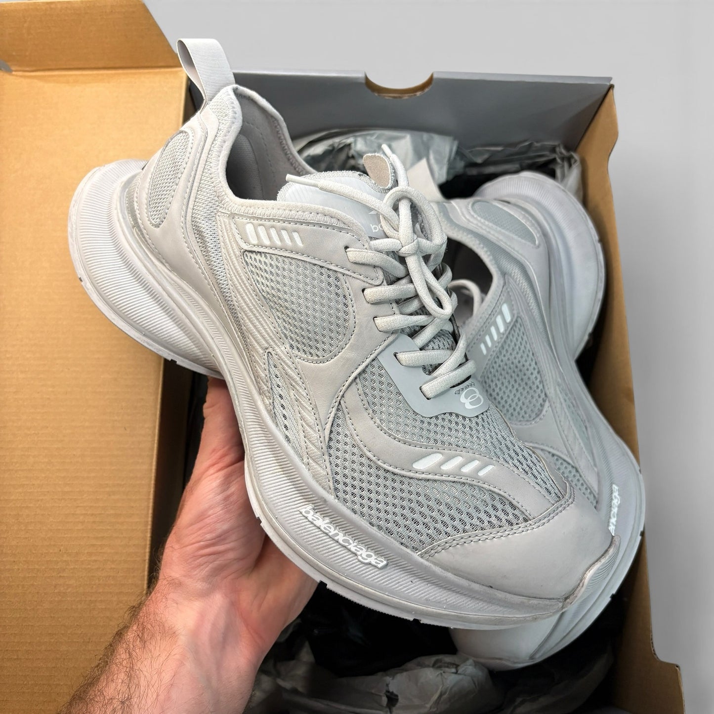 Balenciaga Circuit Sneakers in 'Worn-Out - Light Grey' | 10M