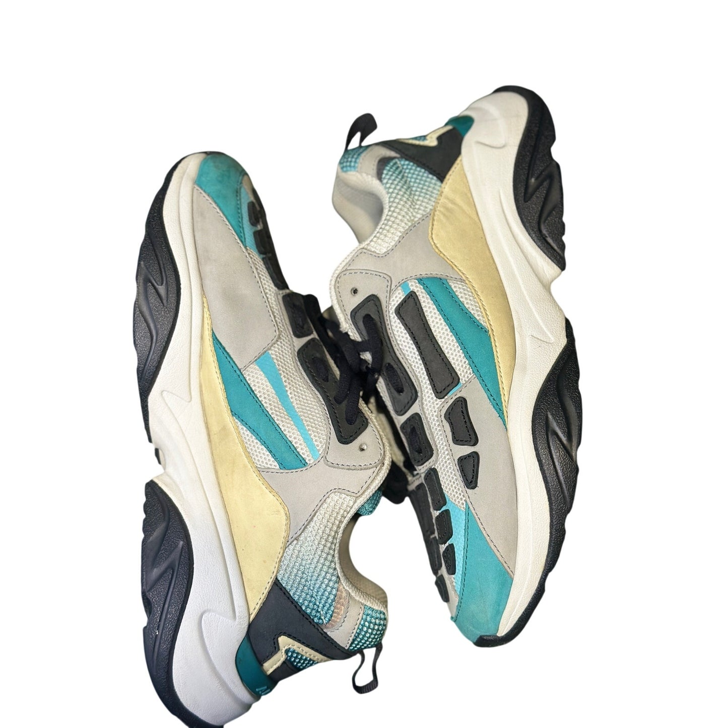 Size 9 - Amiri Teal and Black Bone Runner Sneakers