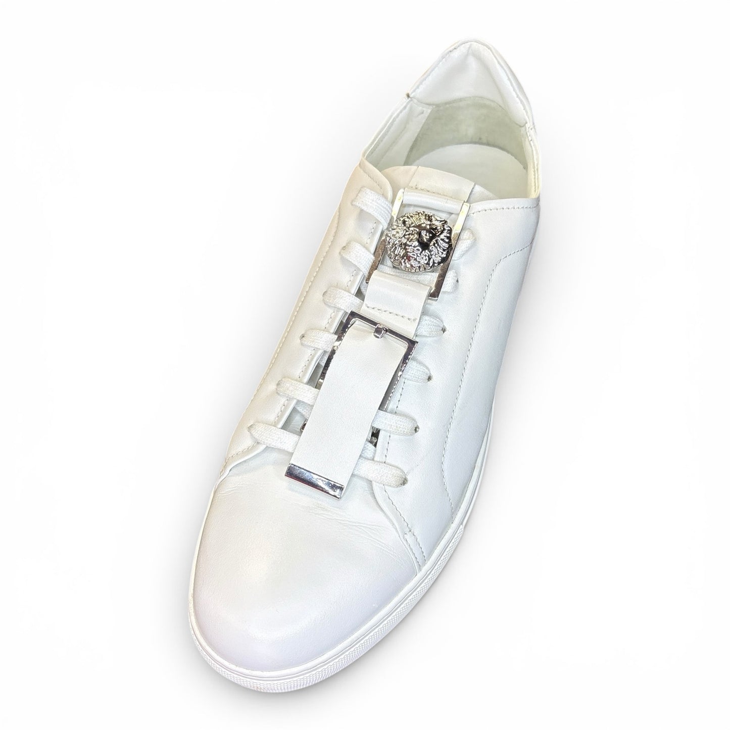 Versace White Versus Sneaker Silver Buckle | Size 44(11)