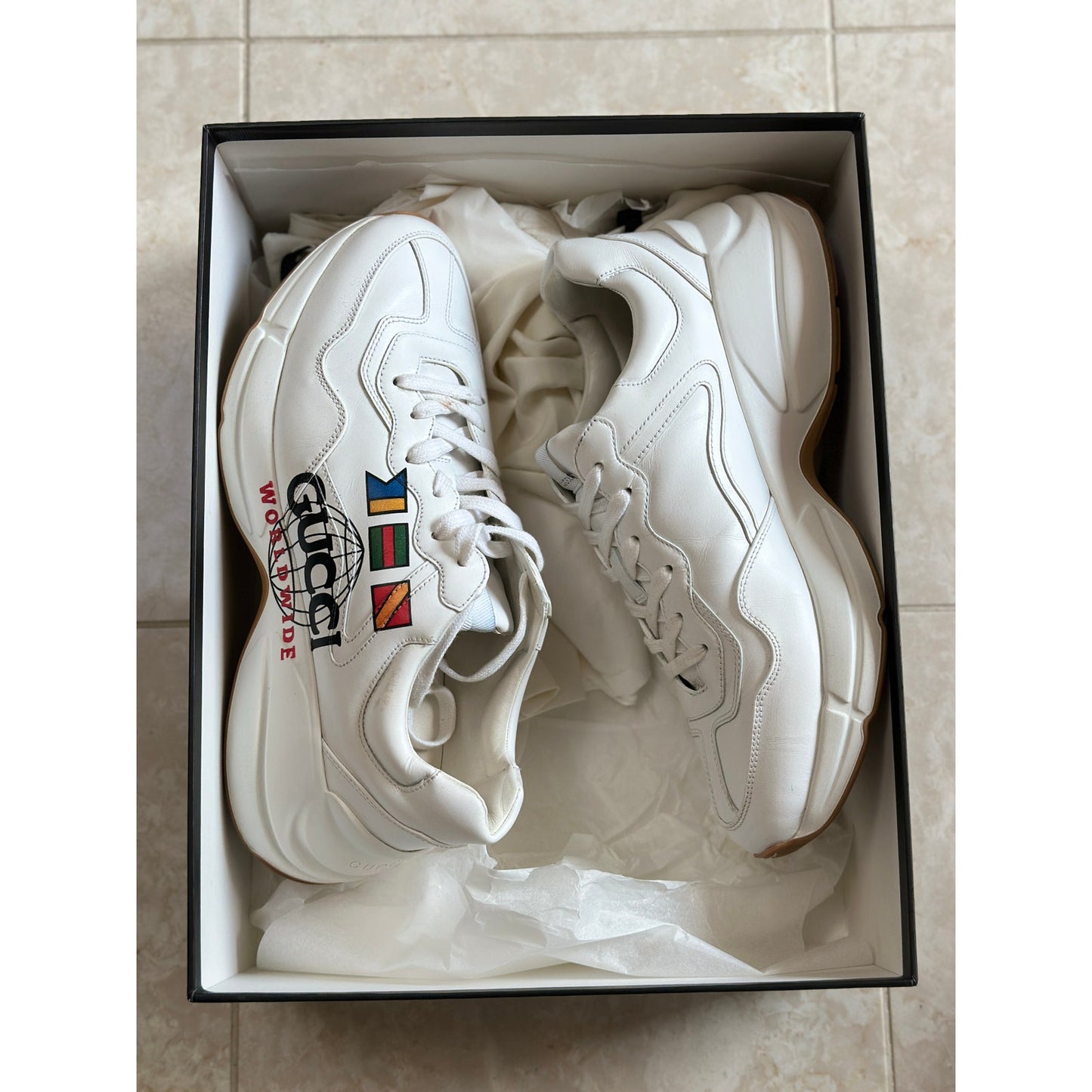 Gucci Rython Sneakers "Gucci Worldwide" | Size 8G / 9US