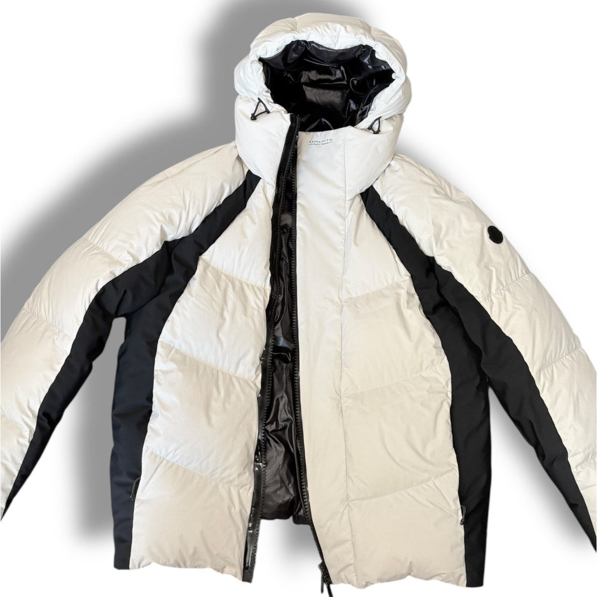Moncler Korovin White / Black Down Jacket  | Size Large