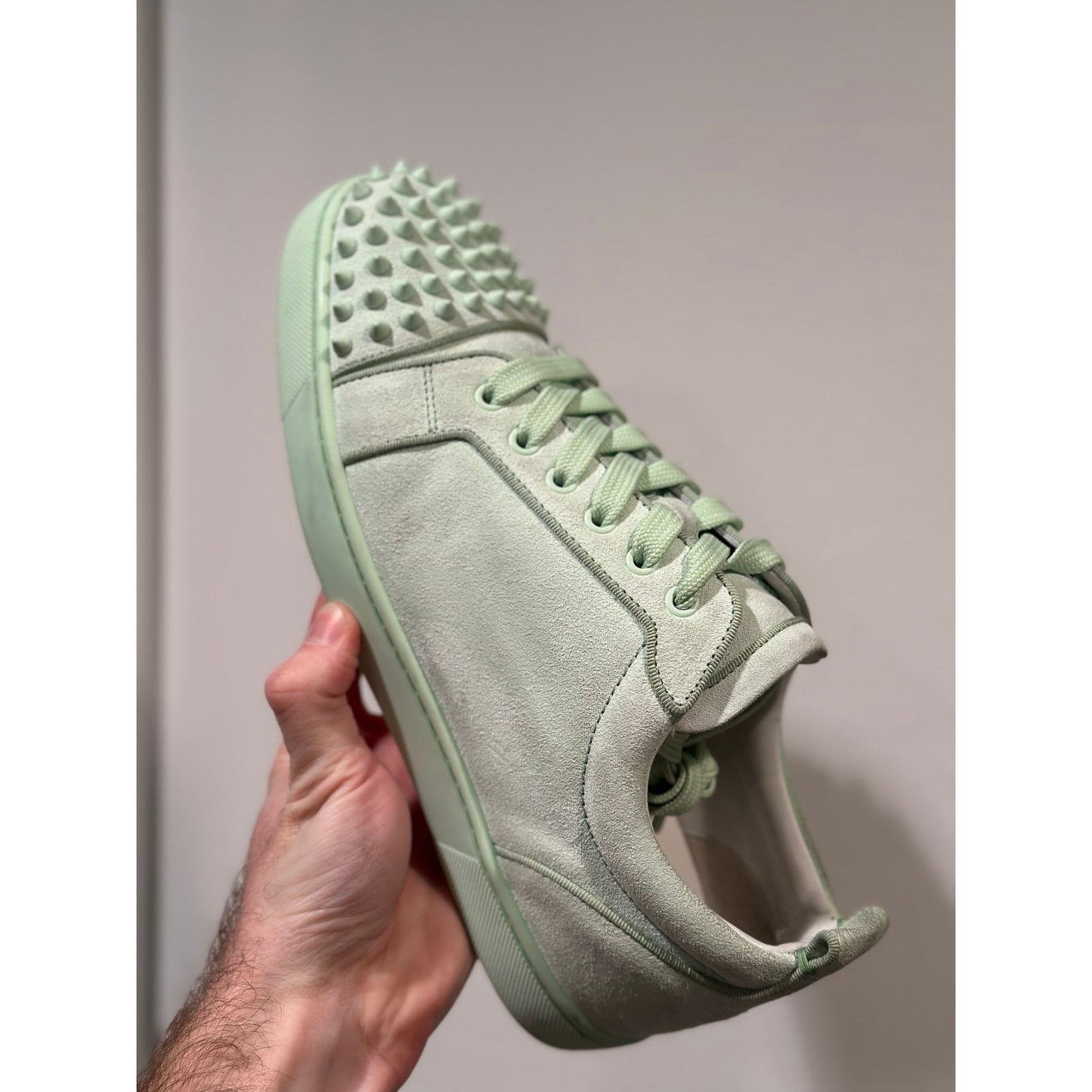 Size 8 - Christian Louboutin Lime Green Lowtop Sneakers