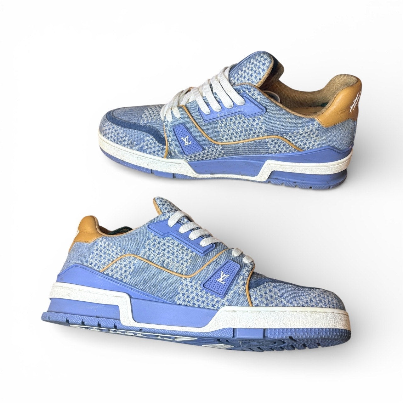 Louis Vuitton Trainer Blue Damier 3D Denim Virgil #54 | 8LV