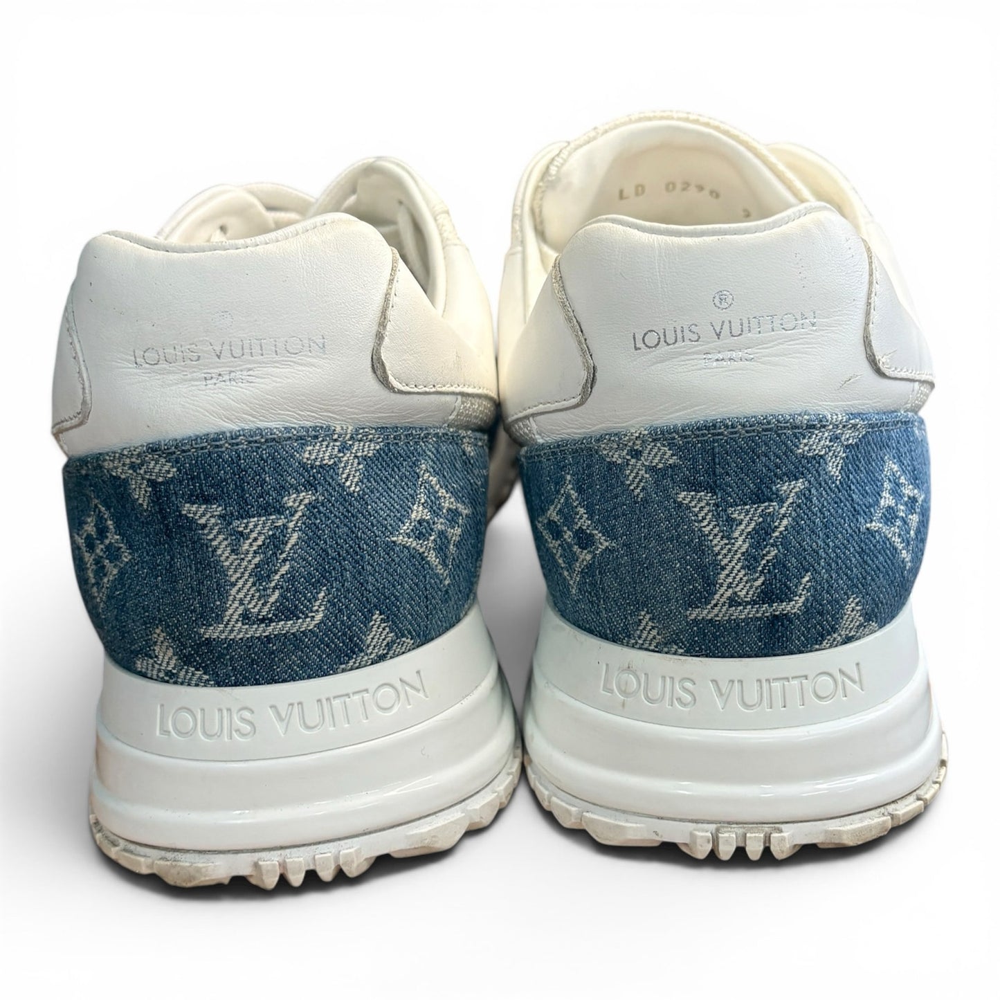 Louis Vuitton Runaway Sneakers White & Denim Monogram | 9LV