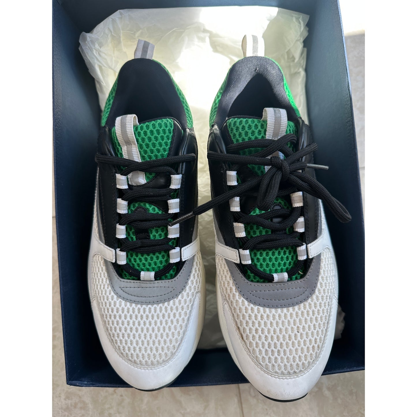 Size 9 - Dior B22 Green/Black/White Sneakers