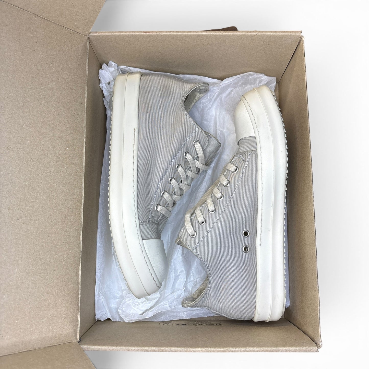 Rick Owens DRKSHDW Canvas Grey Sneakers | Size 43(10)