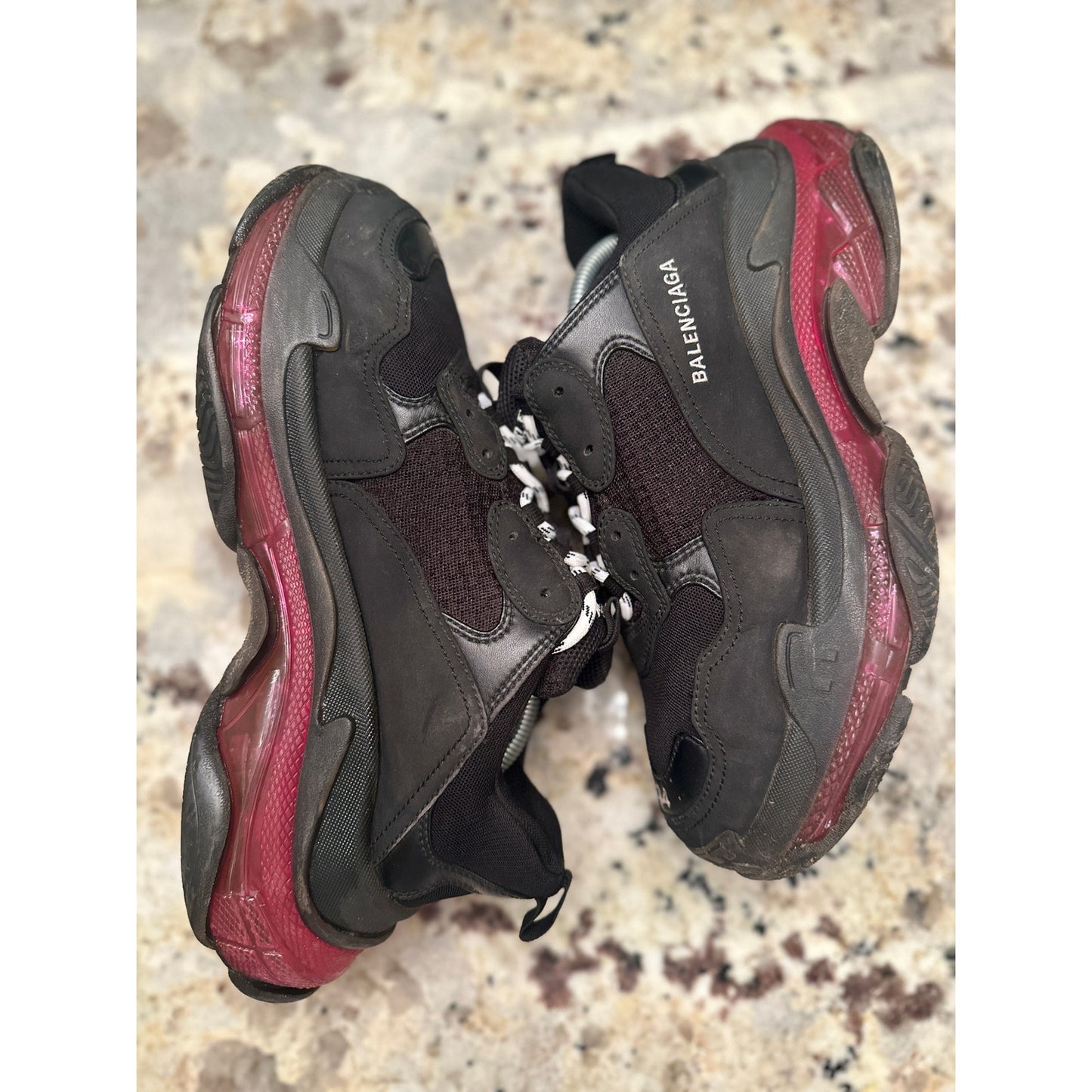Size 11 - Balenciaga Triple S "Clear Sole" Black