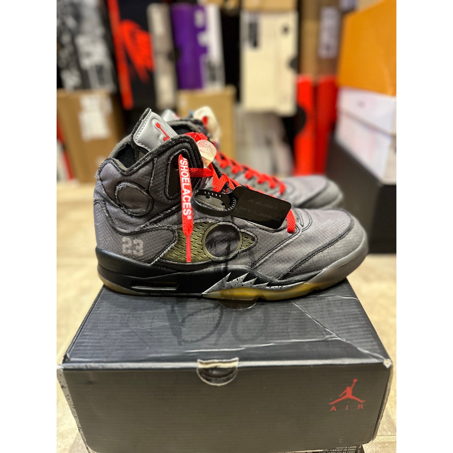 Size 9 - Jordan 5 x Off White ‘Muslin’ Sneaker