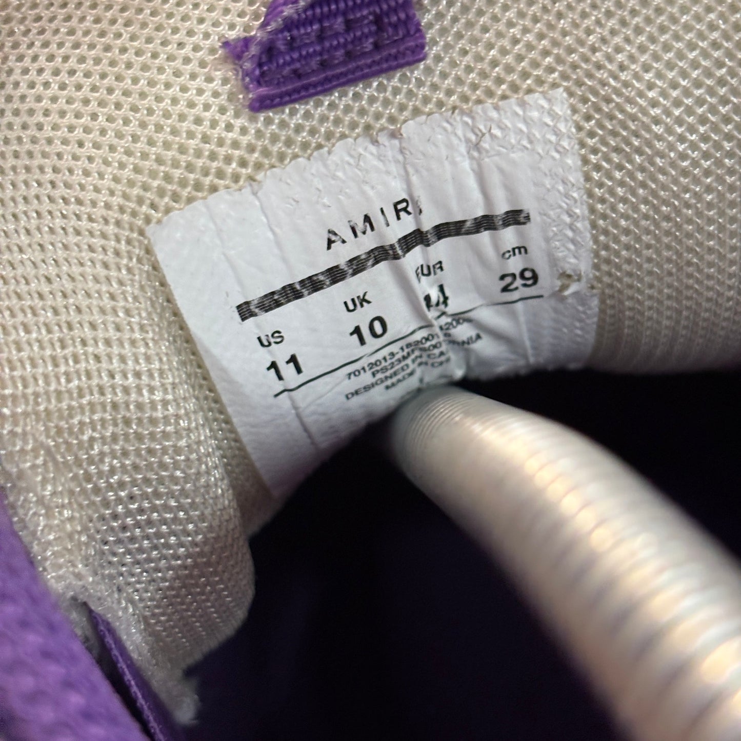 Amiri Bone Runners White and Purple | size 44(11)
