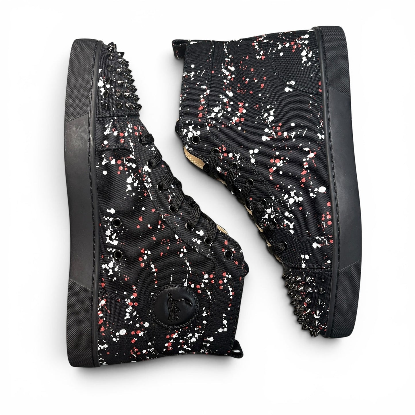 Christian Louboutin Black Paint Splatter Sneakers | 10.5US