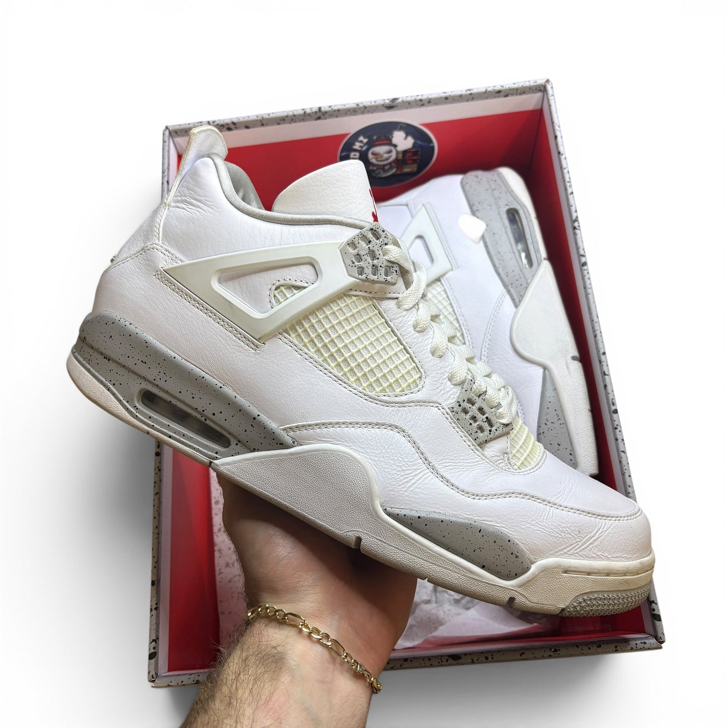 Size 13 - Jordan 4 Retro "White Oreo" Sneakers