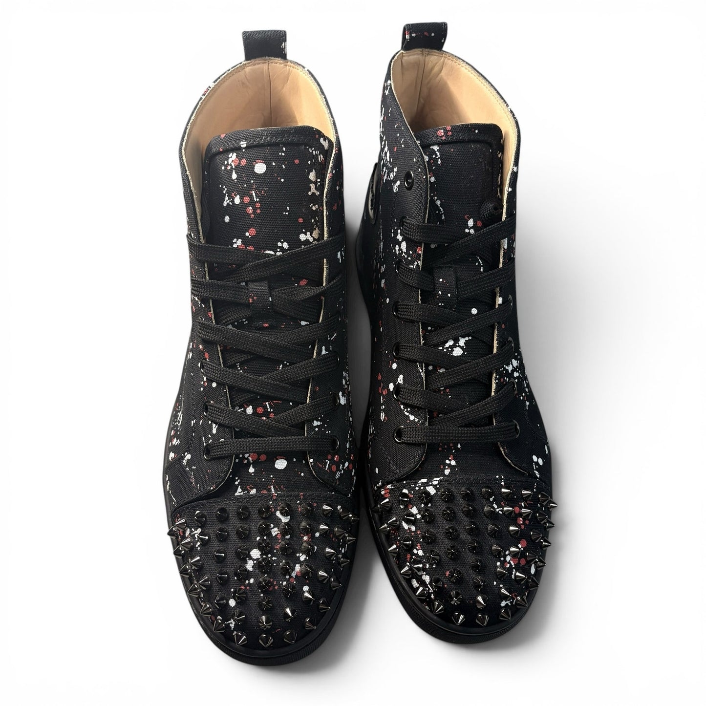 Christian Louboutin Black Paint Splatter Sneakers | 10.5US