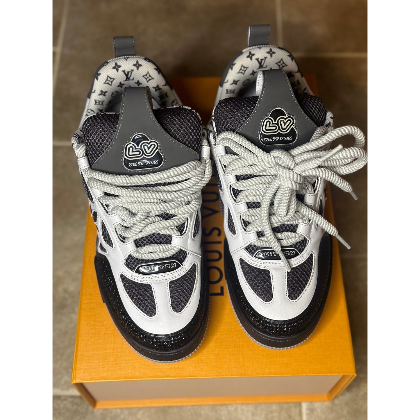 Louis Vuitton LV Skate Sneaker Grey White | Size 7.5UK