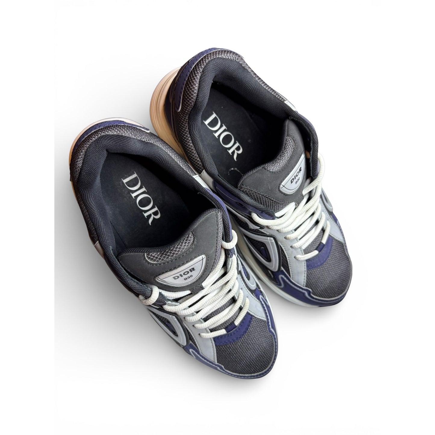 Dior B30 Navy Blue Grey Black Sneakers | Size 42 (9US)