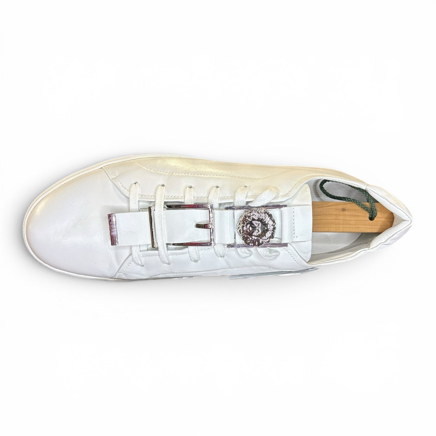 Versace White Versus Sneaker Silver Buckle | Size 44(11)