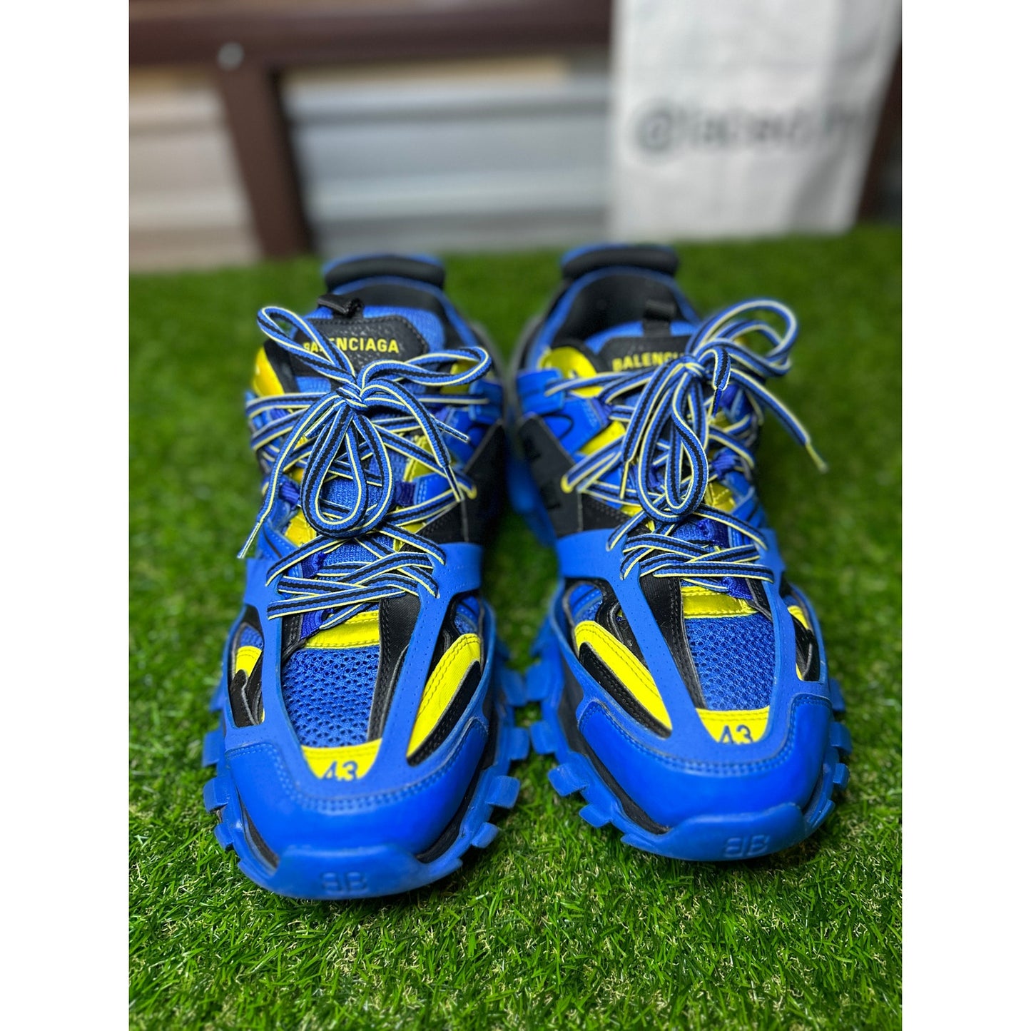 Size 10 - Balenciaga LED Track Runner Blue/Black/Yellow