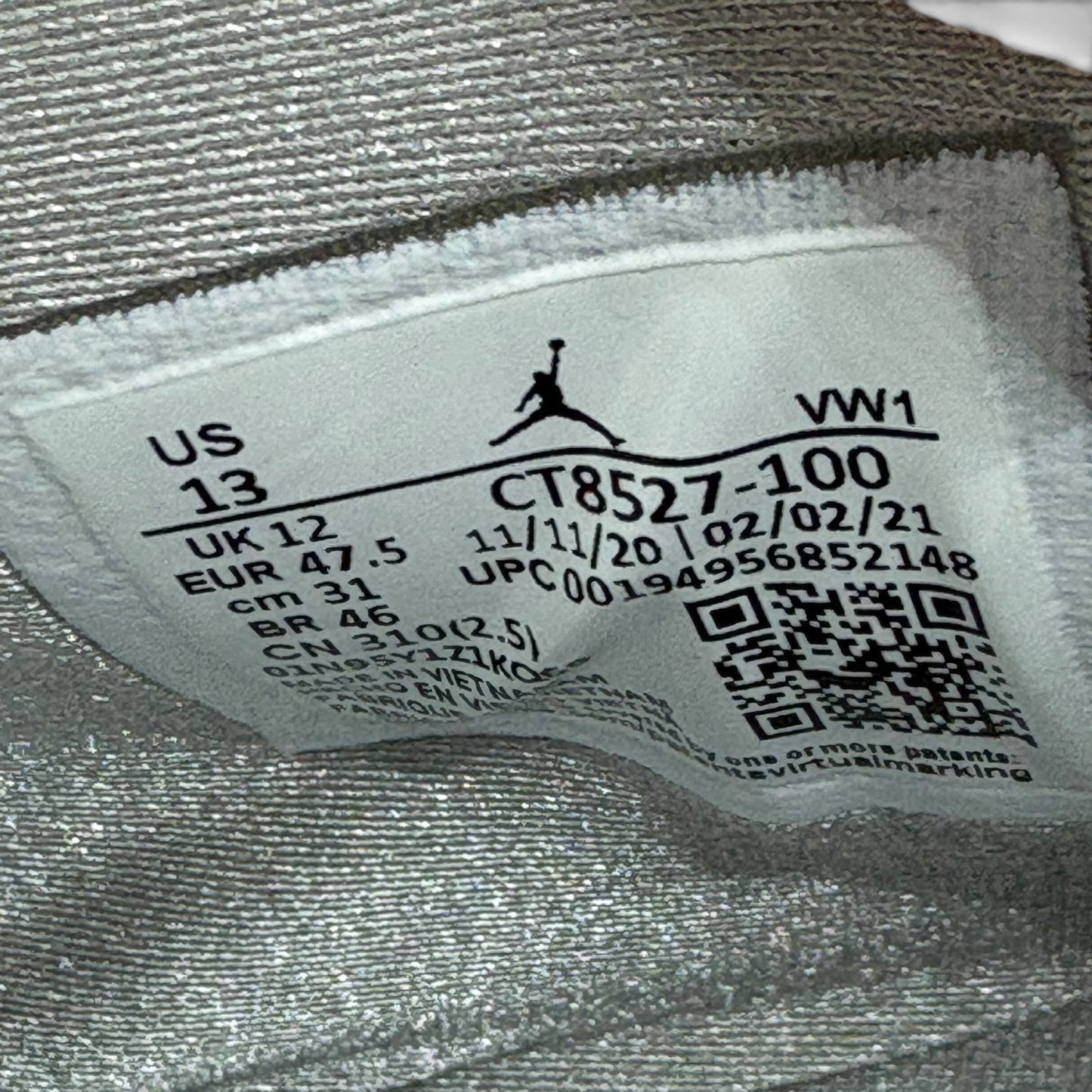 Size 13 - Jordan 4 Retro "White Oreo" Sneakers